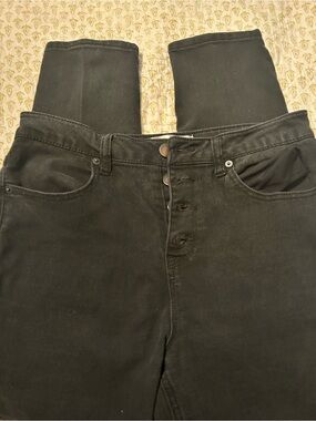 No Boundaries Black Skinny High-Rise Button-Fly Jeans